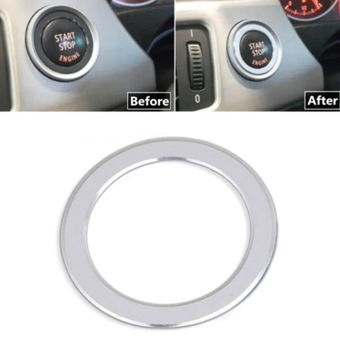 BMW E90 push start ring silver aluminum