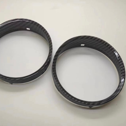 BMW 5 Series Carbon Fiber Pattern M5 Style Gauge Cluster Bezel Rings (Pre-LCI) | E60 E61