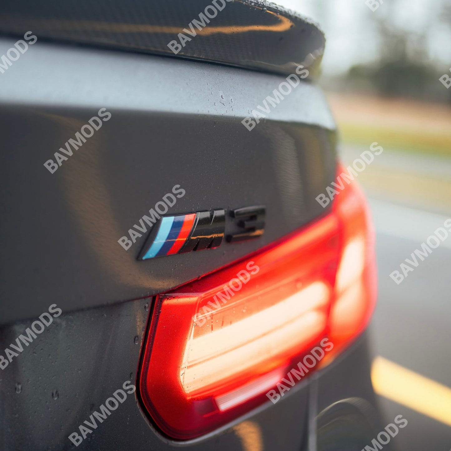 BMW F80 M3 Replacement Gloss Black Trunk Emblem Badge (OEM+)