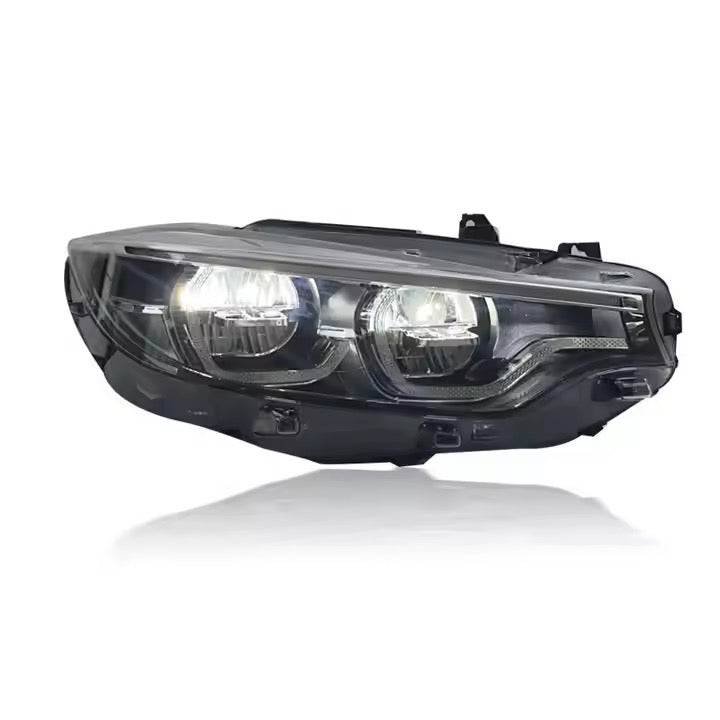 BMW 4 Series Coupe 'Lynx' Yellow Halo Headlight Assemblies (OEM+) | F32 428i 430i 435i 440i | F-Chassis 2013-2017