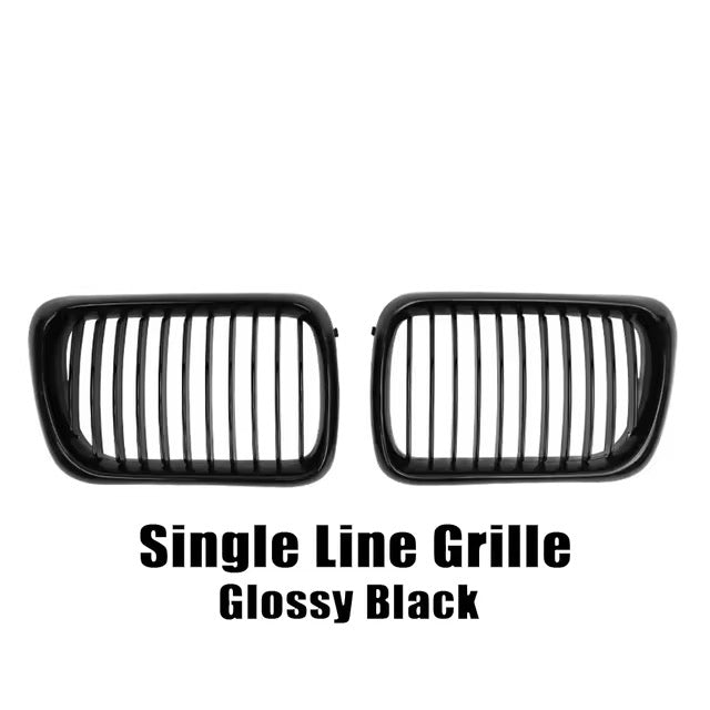 BMW 3 Series E36 Gloss Black Kidney Grilles (1996-1999) | LCI & M3 Models