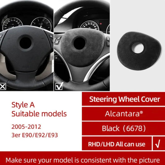 BMW 3 Series Alcantara Sport Steering Wheel Airbag Cover | E90 E92 328i 335i M3
