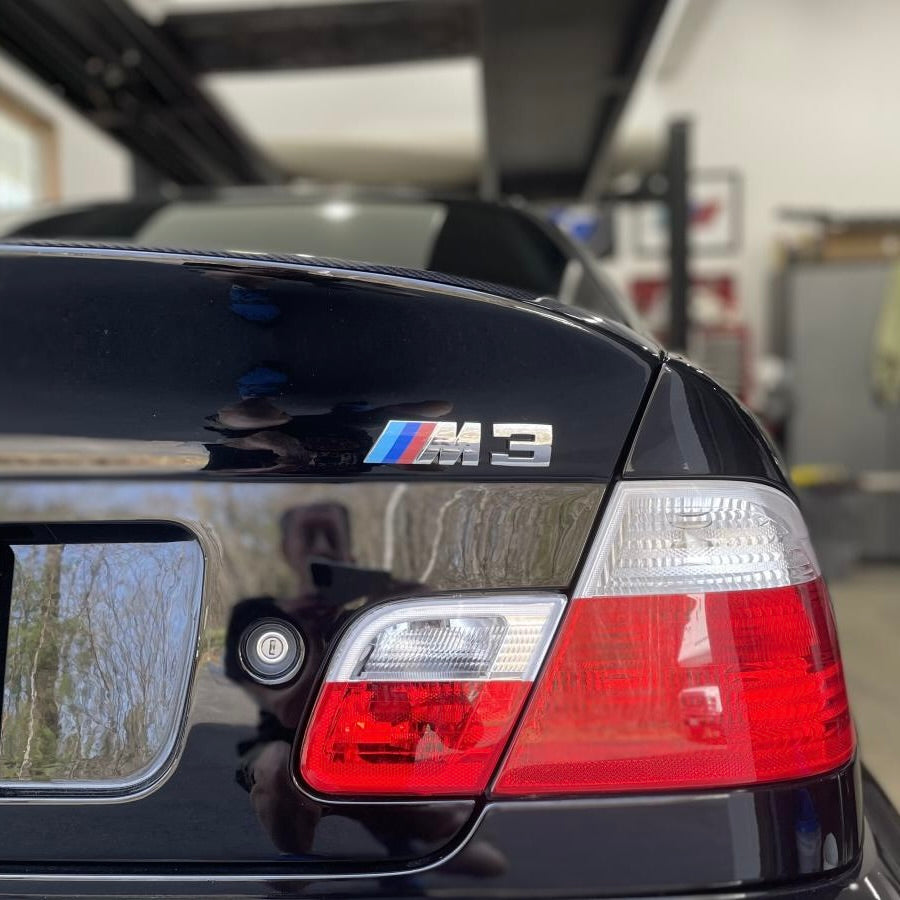 BMW Replacement 'M' Gloss Black Trunk Emblem Badge | E46