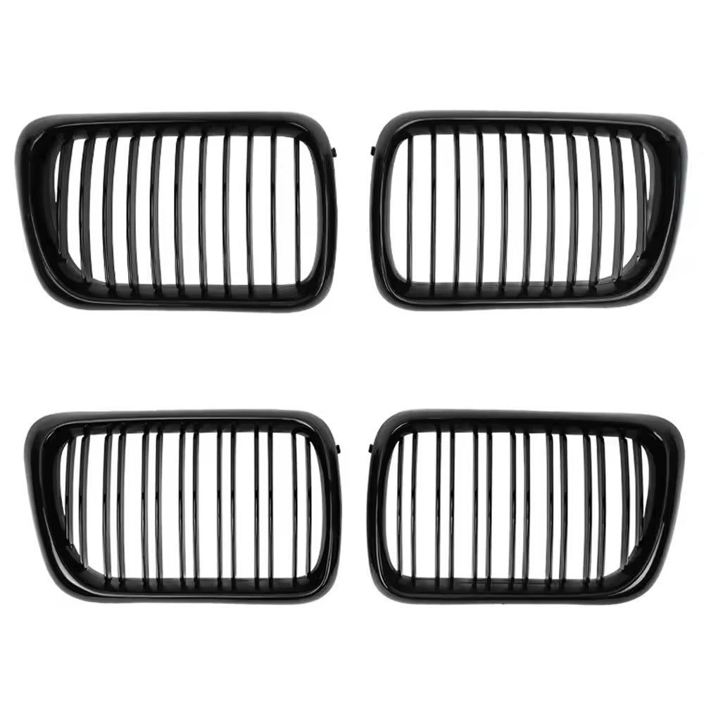 BMW 3 Series E36 Gloss Black Kidney Grilles (1996-1999) | LCI & M3 Models