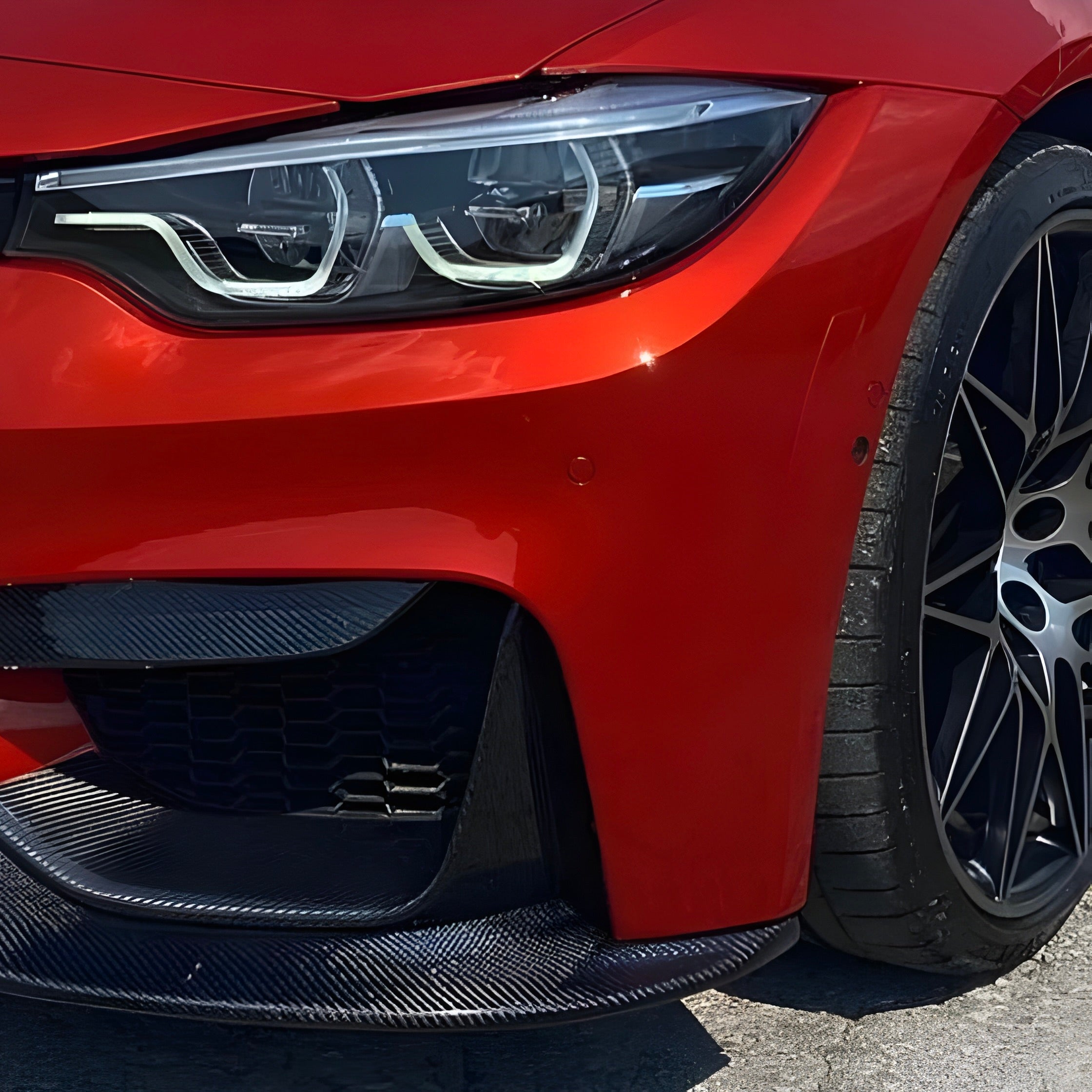 BMW F80 M3 Sedan Real Carbon Fiber Front Bumper Lip (1-Piece) - 'Venom ...