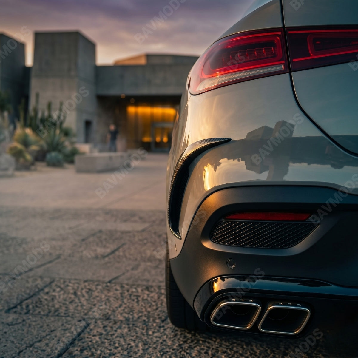Mercedes-Benz W167 GLE-Class Real Carbon Fiber Rear Bumper Splitter Ca ...
