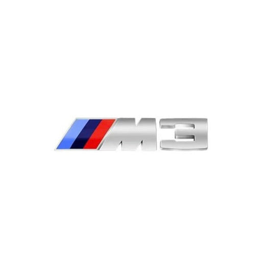 BMW M3 Replacement Gloss Silver Trunk Emblem Badge (OEM+) | F80