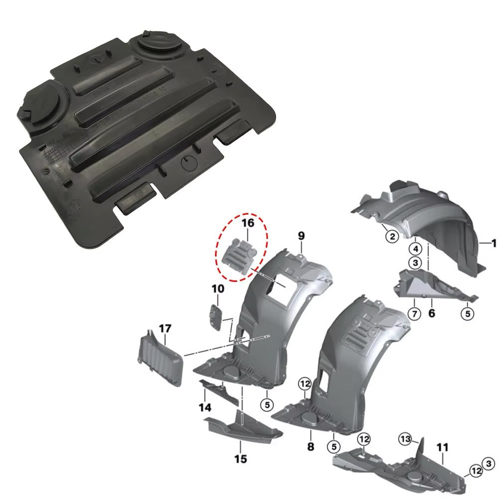 BMW 1 & 3 Series Front Fender Liner Headlight Replacement Access Cover | Fits E81 E82 E87 E88 E90 E91 | 118i, 128i, 135i, 320i, 325i, 328i, 335i