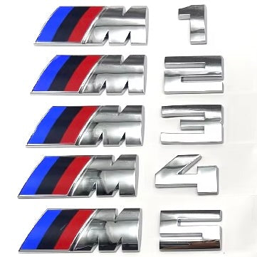 BMW F82 M4 Replacement Gloss Silver Trunk Emblem Badge (OEM+)