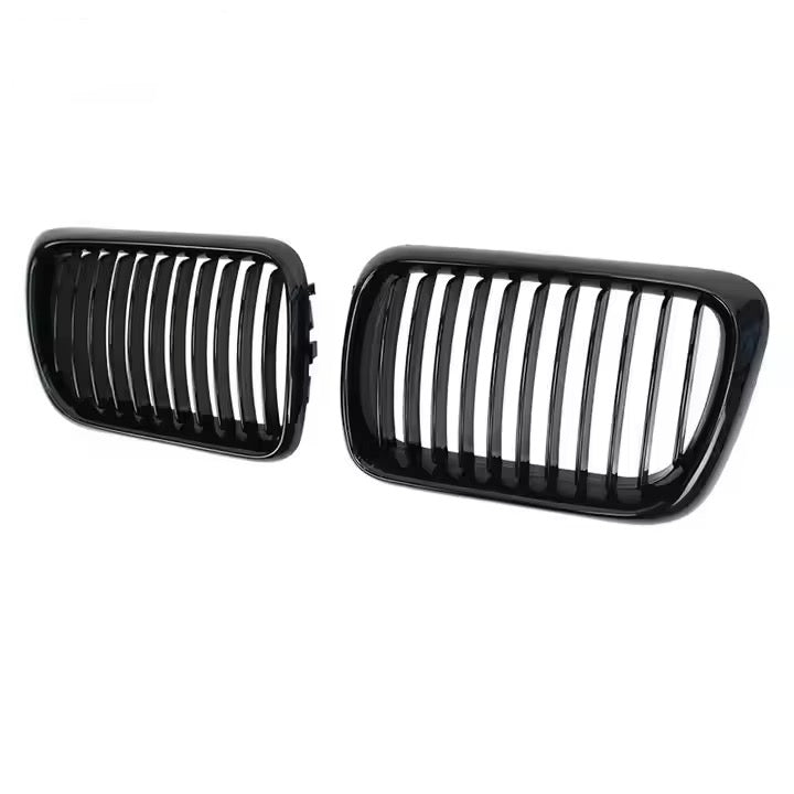 BMW 3 Series E36 Gloss Black Kidney Grilles (1996-1999) | LCI & M3 Models