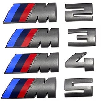 BMW F82 M4 Replacement Gunmetal Gray Trunk Emblem Badge (OEM+)