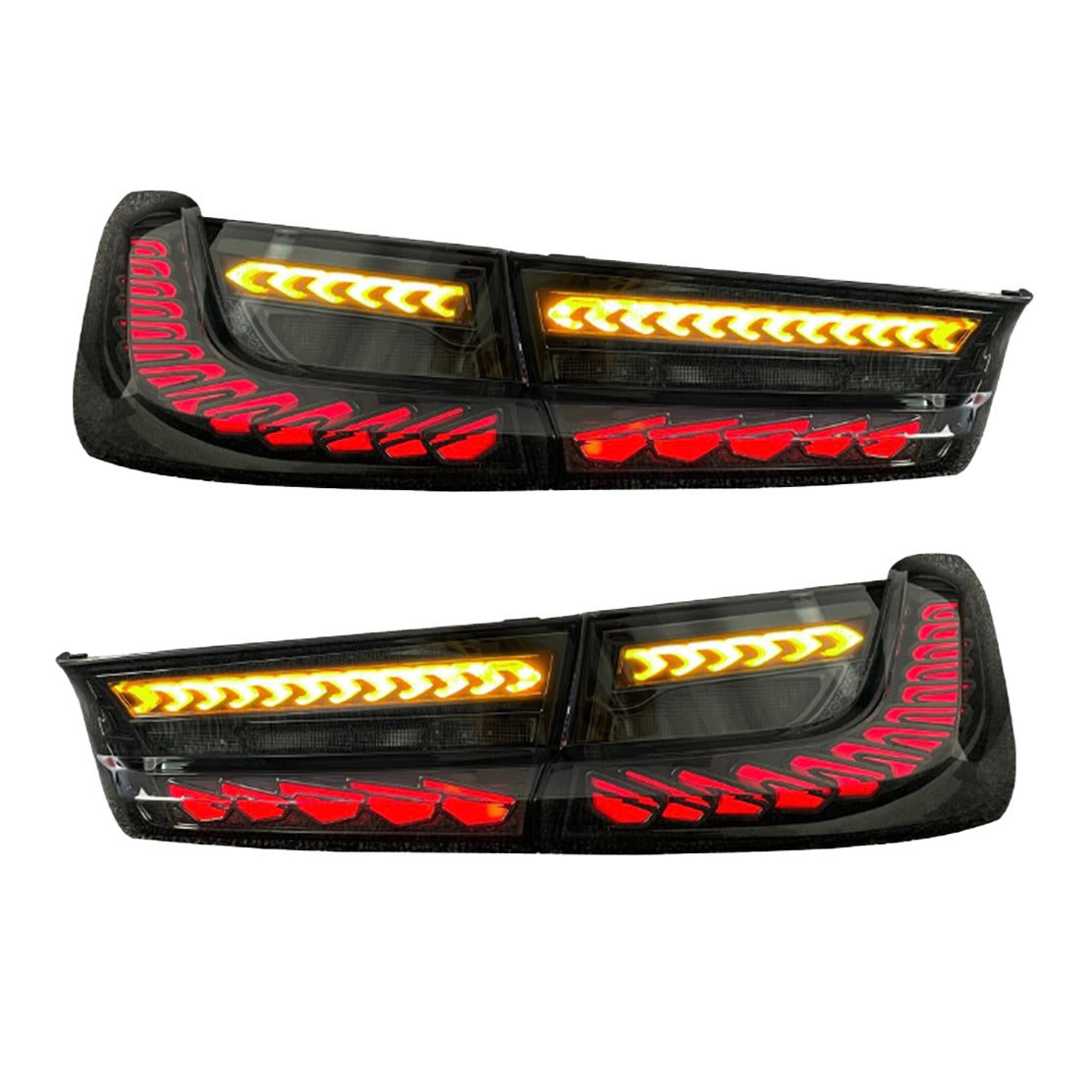 BMW 3 Series GTS Style Dual Dragon Scale OLED Taillights (V2) | G20 G28 G80 320i 330i M340i M3 | 2018-2022 G-Chassis