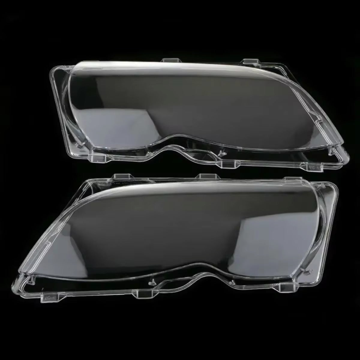 BMW 3-Series E46 Sedan/Hatchback Replacement Headlight Lens Covers (Facelift) | 2002-2005 325i 328i 330i