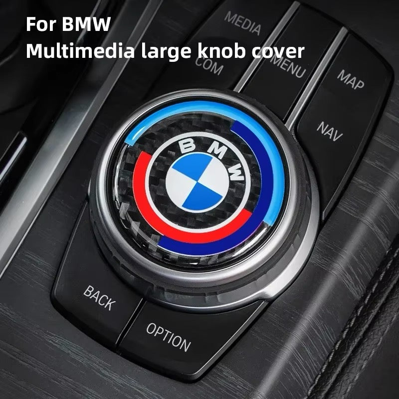 BMW F G Chassis Real Carbon Fiber Anniversary Style Multimedia iDrive Knob Cover | G12 G11 F07 G30 G32 F40 F44 F34 F30 F33 F36 G20 G22 G23 G26 F10 F25 F26