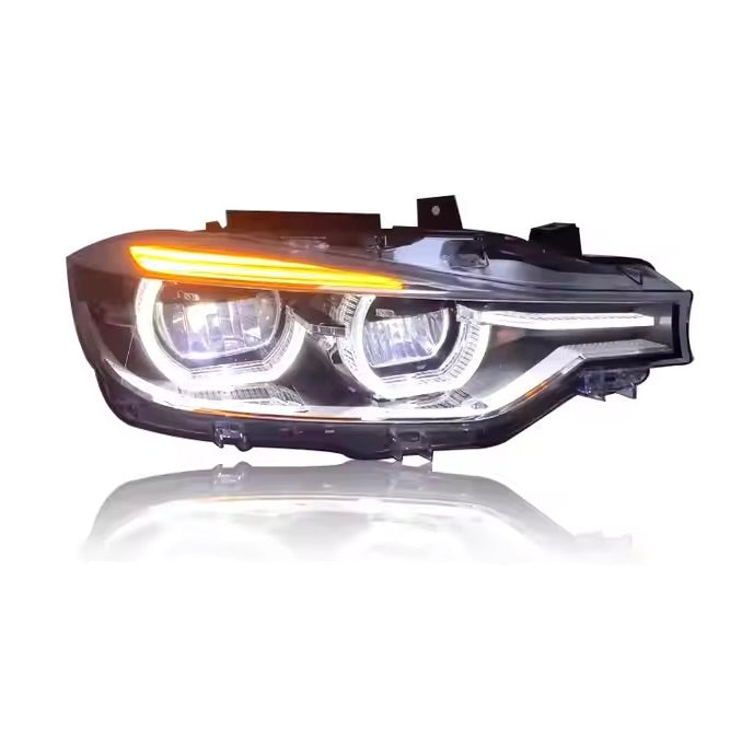 BMW 3 Series Sedan Upgraded Hex Halo LED Headlight Assemblies | F30 F35 328i 330i 335i 340i | F-Chassis 2012-2018