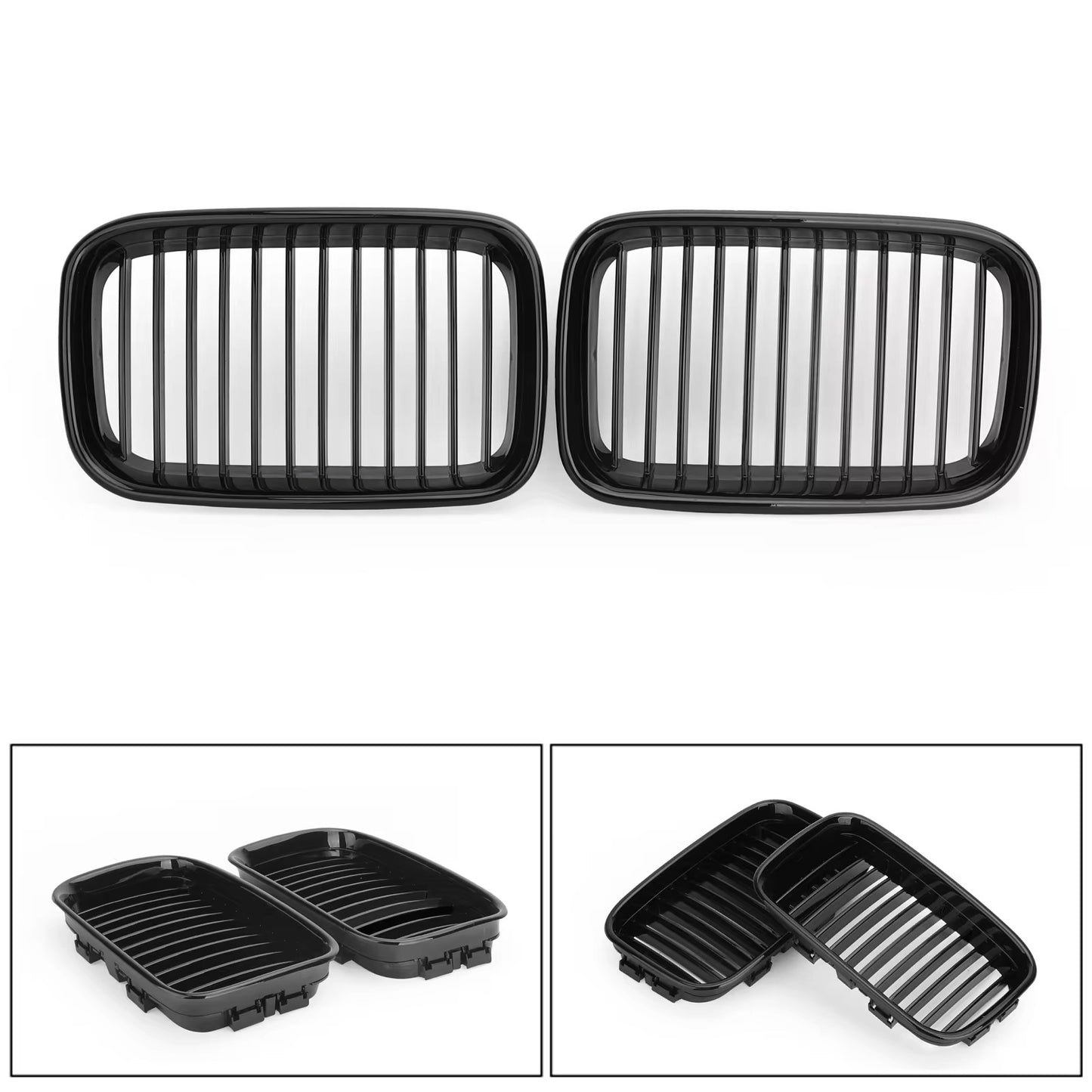 BMW 3 Series E36 Gloss Black Kidney Grilles (1992-1996) | Pre-LCI Models