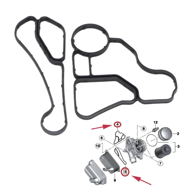 BMW 1 3 Series Replacement Oil Filter Housing Gasket | N51 N52 Engine | E90 E91 E92 E93 E60 E81 Z4 X3 X5