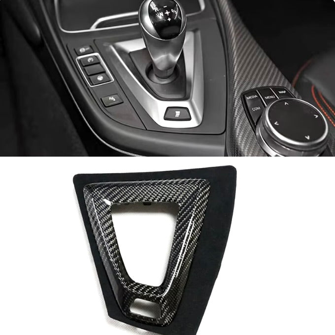 BMW 3 4 Series Real Carbon Fiber Center Console Gear Shifter Panel | M3 M4 F80 F82 F30 F31 F32 F33 F34 328i 335i 340i 428i 435i 440i