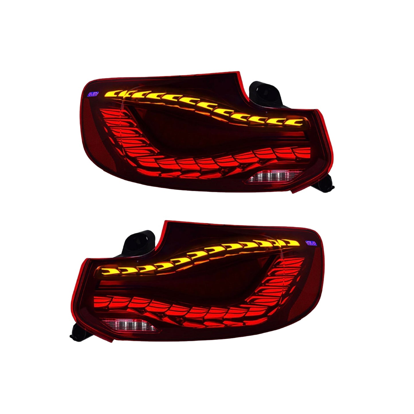 BMW 2 Series GTS Style Dragon Scale OLED Taillights (V2) | F22 F87 228i 230i M235i M2 | 2014-2021 F-Chassis