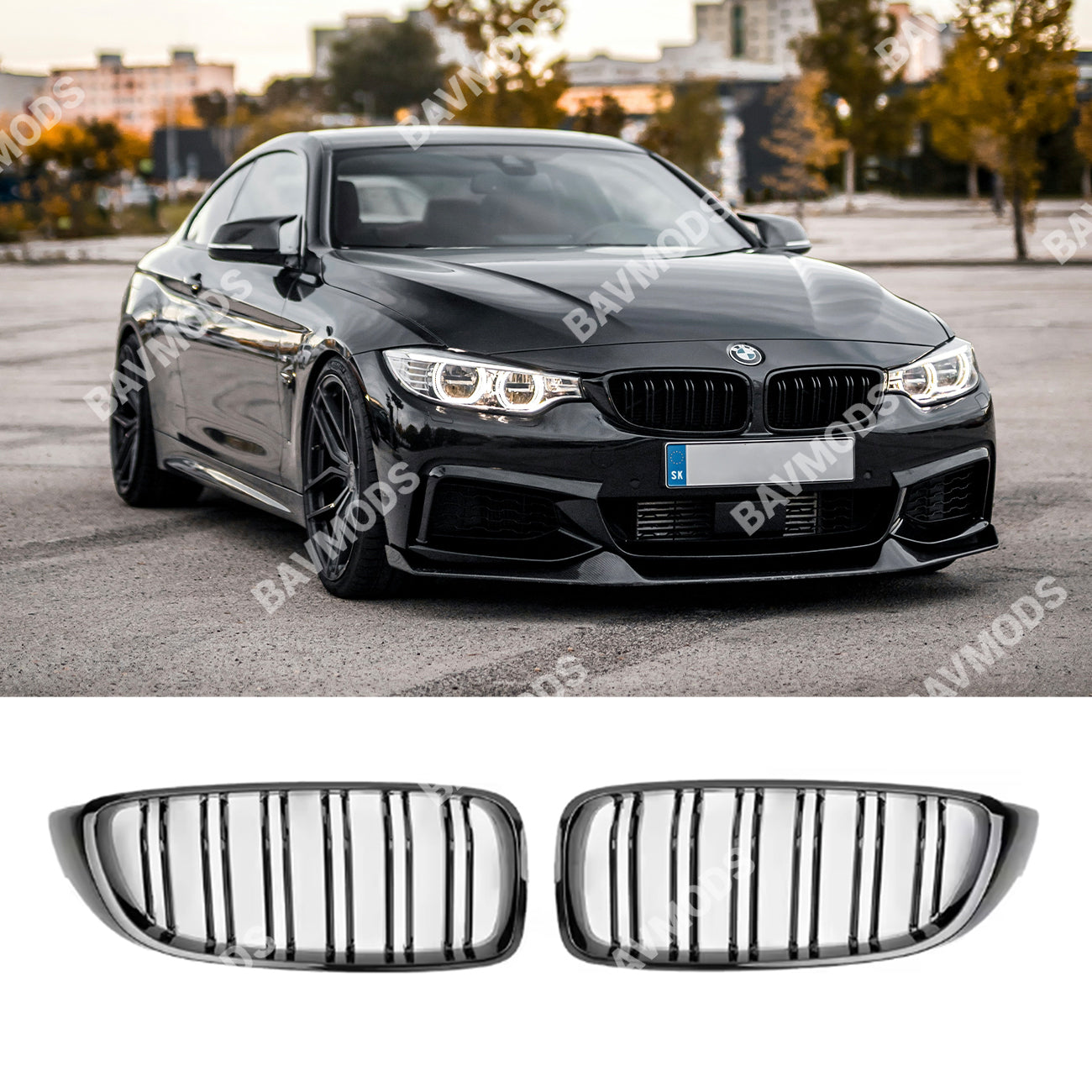 BMW 4 Series Coupe / Convertible Upgraded Blackout Kidney Grilles | F32 F33 F36 F80 F82 F83 | 2013-2020