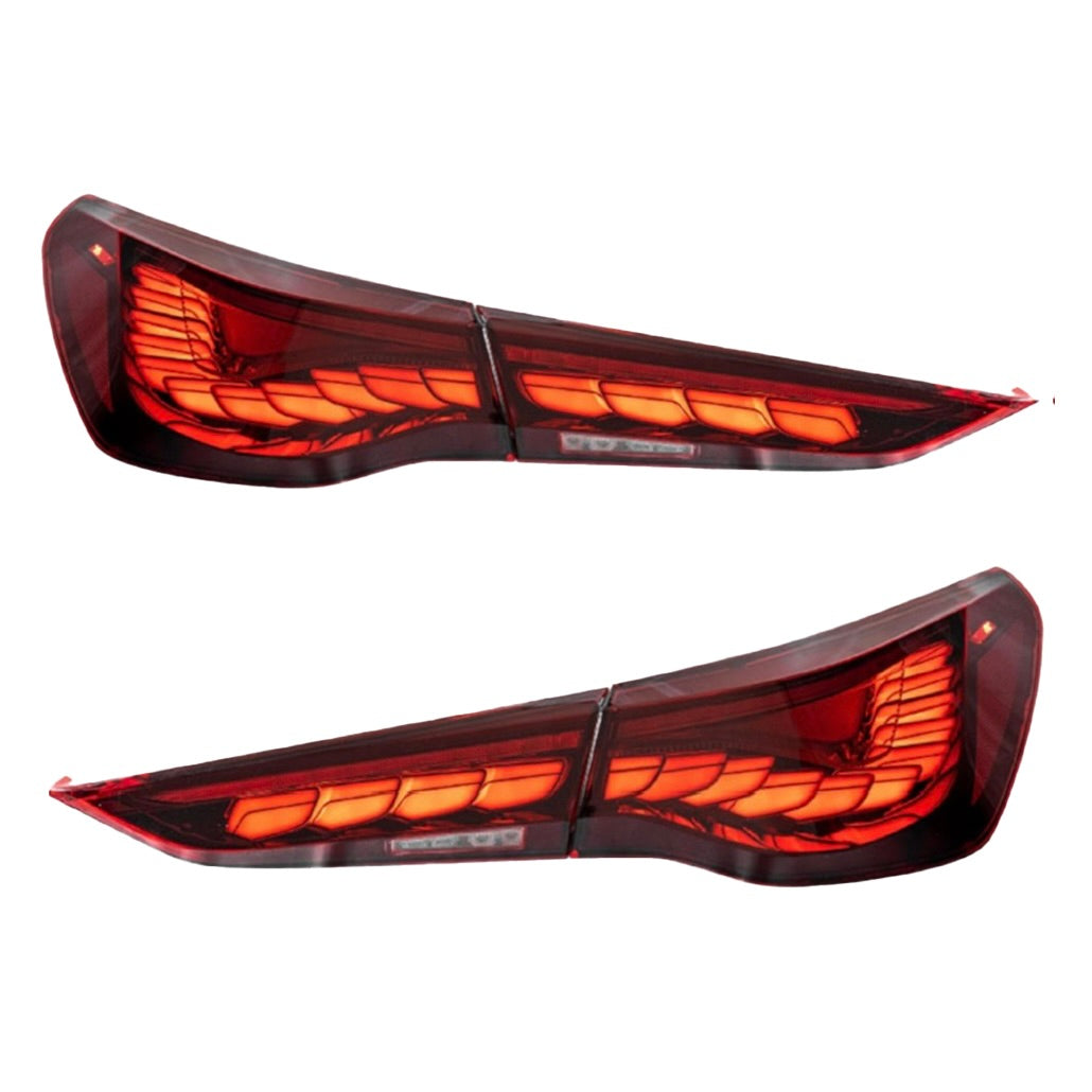 BMW 4 Series Coupe Convertible GTS Style Dragon Scale 'Laser' OLED Taillights | G22 G23 G82 420i 430i M440i M4 | 2021-2026 G-Chassis