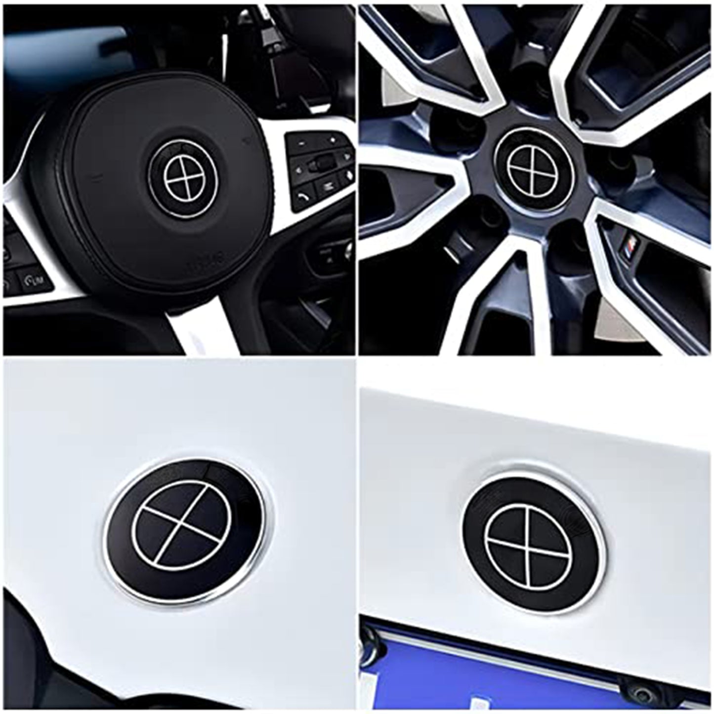 BMW 7-teiliges Emblem-Set für Motorhaube und Kofferraum | E82 E90 E92 E93 M3 