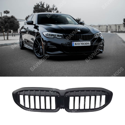 BMW 3 Series Gloss Black 'Blackout' Kidney Grille Replacement | G20 G21 2019+