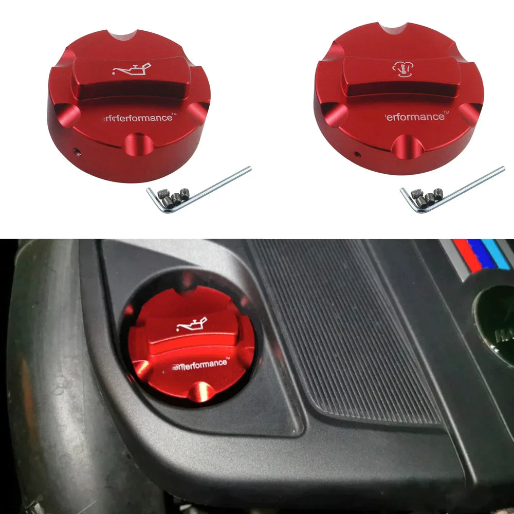 Upgraded Aluminum BMW Expansion Tank Coolant Filler Cap (Red)