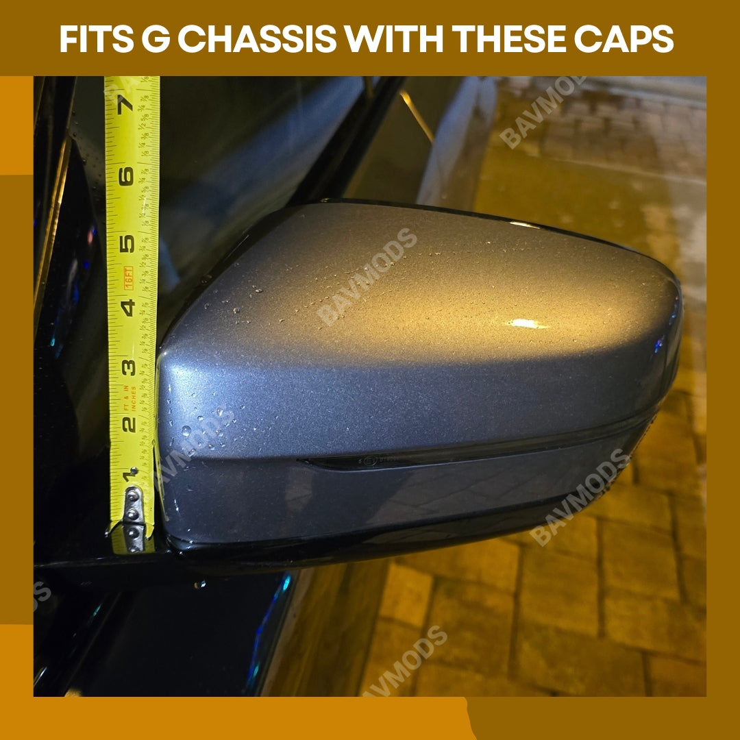 BMW 4 5 7 Series Real Carbon Fiber Mirror Caps | G30 G11 G22 520i 530i 540i 740i 745i 840i 750i 420i 430i