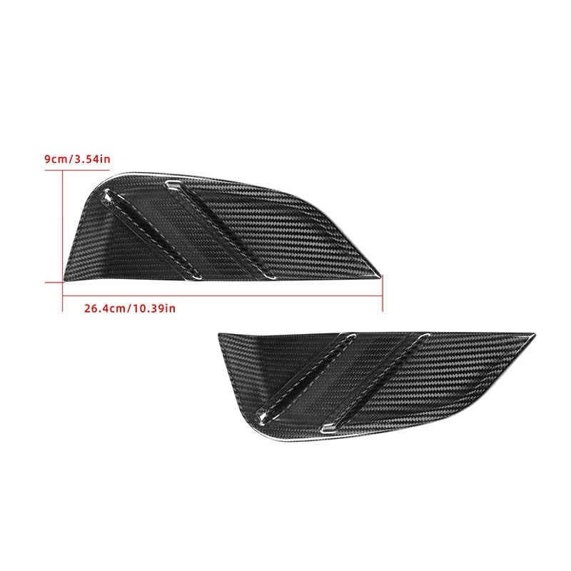 BMW G Series M3 Real Dry Carbon Fiber Fender Vent Replacement Covers (Predator Style) | fits G80 G82 G83 | Sedan, Coupe, Convertible