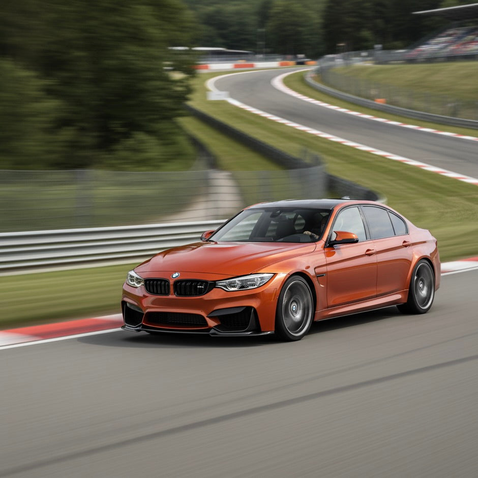 BMW F80 M3 Sedan Real Twill Carbon Fiber Front Lip Splitter – Aero V1 ...