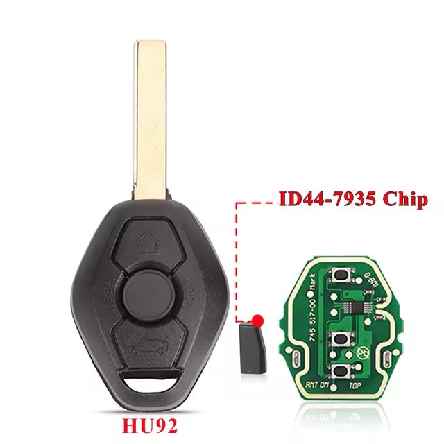 BMW 1 3 5 7 Series EWS System Keyfob Case with Transmitter Chip (315/433MHz) | E38 E39 E46 X3 X5 Z3 Z4