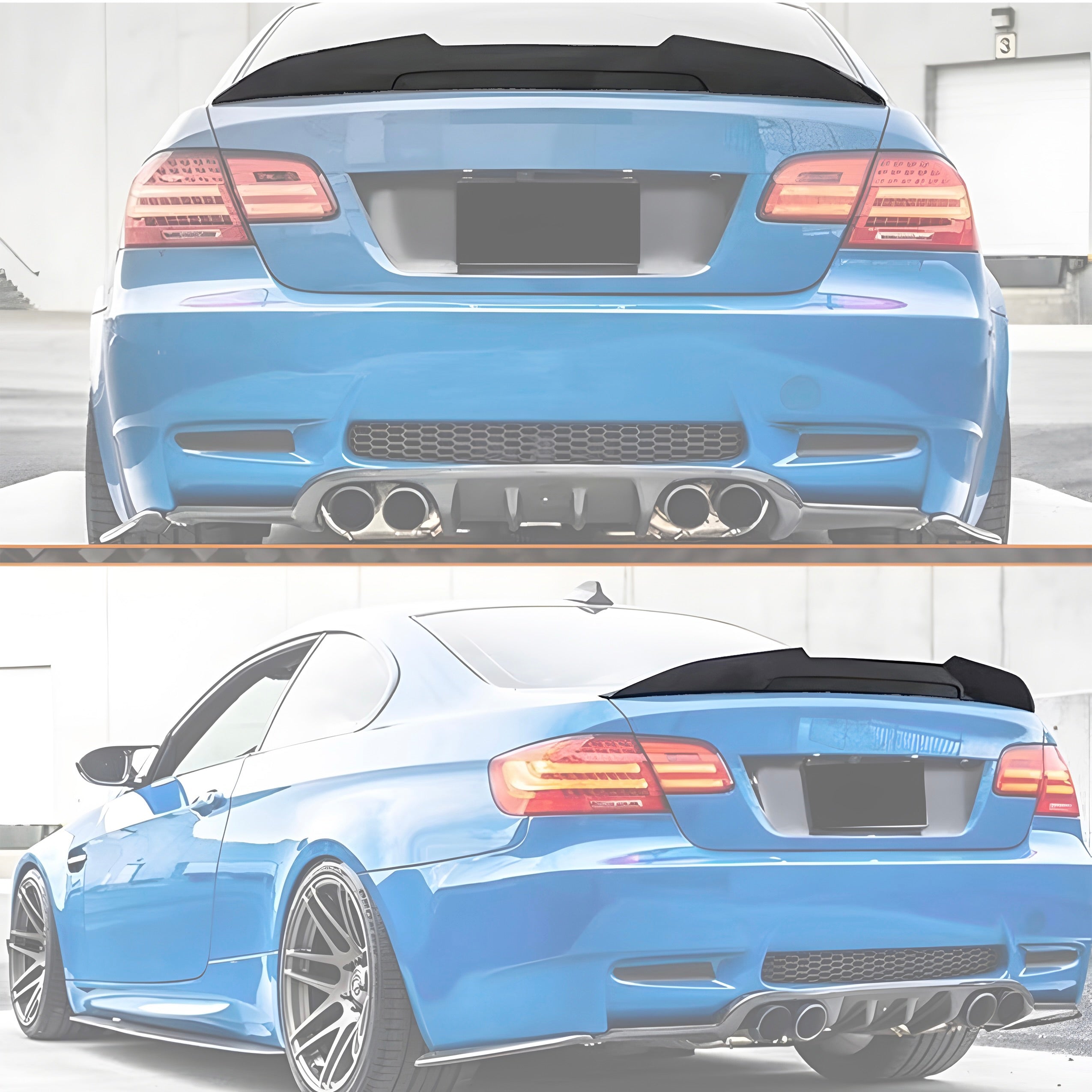 BMW 3 Series High-Kick Real Carbon Fiber Trunk Spoiler | E92 328i