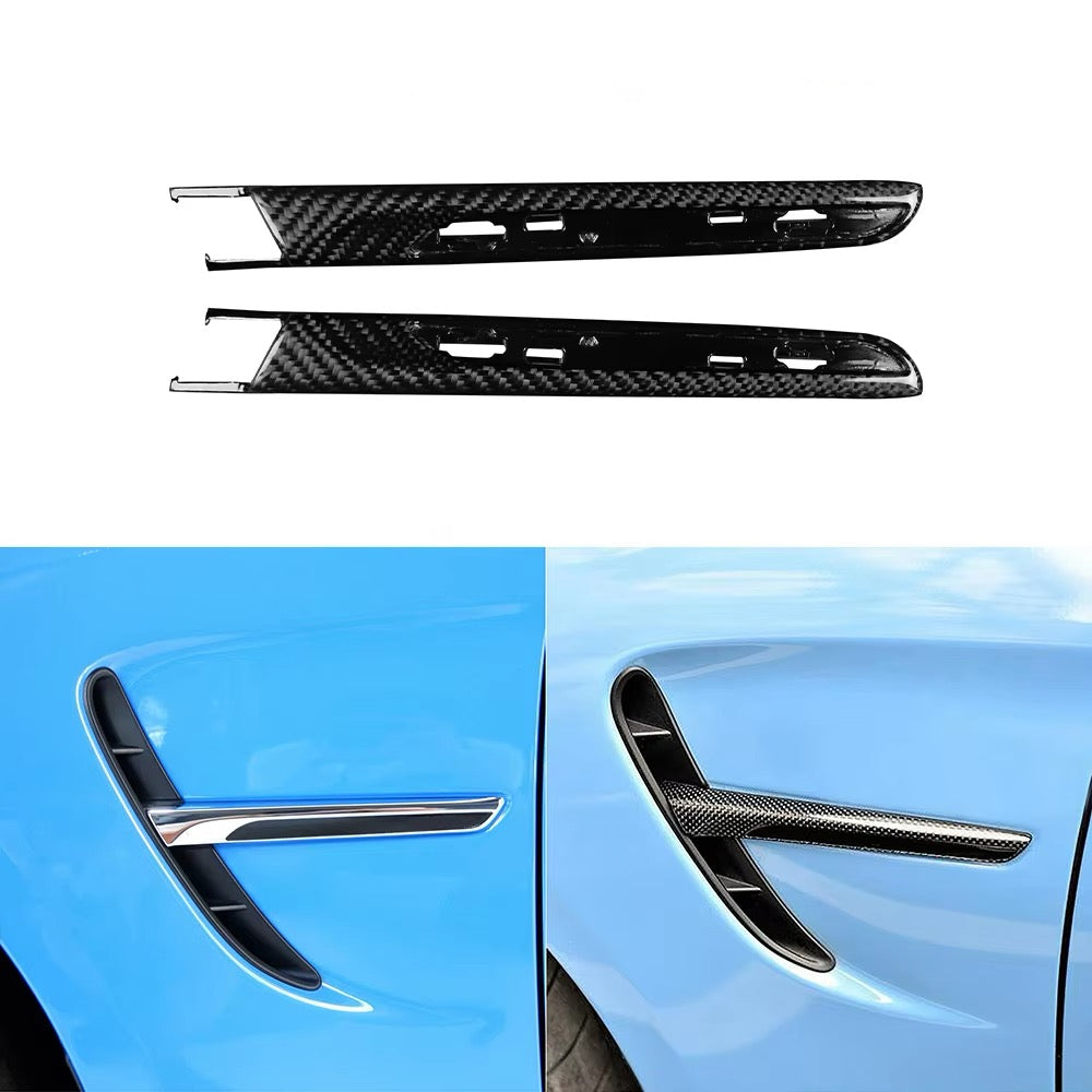 BMW F80 M3/F82 M4 Real Dry Carbon Fiber Fender Vent Trim – Premium Upgrade for Enhanced Styling & Performance |