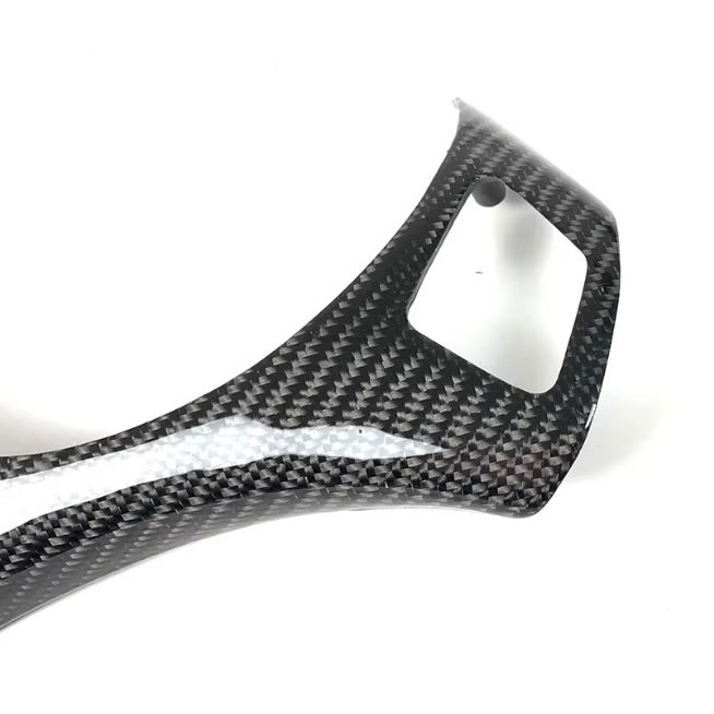 BMW 1 3 Series Sport Steering Wheel Carbon Fiber Trim | E-Chassis | E90 E91 E92 E93 E81 E82 E87 E88 328i 335i 128i 135i M3