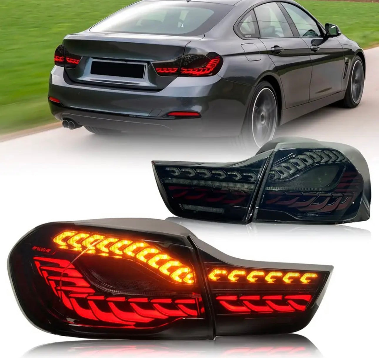 BMW F32 F82 OLED GTS Style Dragon Teeth Sequential Taillights