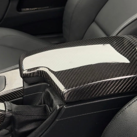 BMW 3 Series Real Carbon Fiber Armrest Lid Cover | E90 E92 E93 328i 335i M3