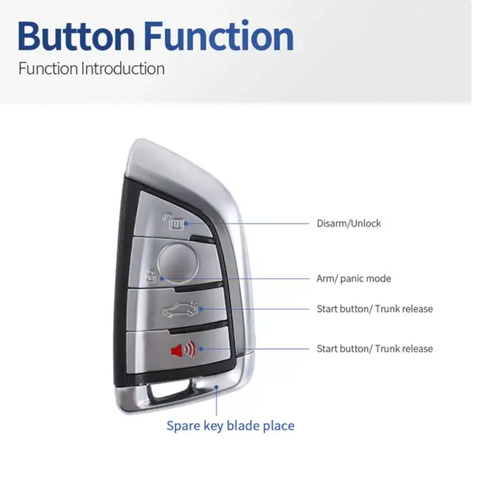 BMW M4-Style Keyfob Keyless Entry, Comfort Access, Remote Start System ...