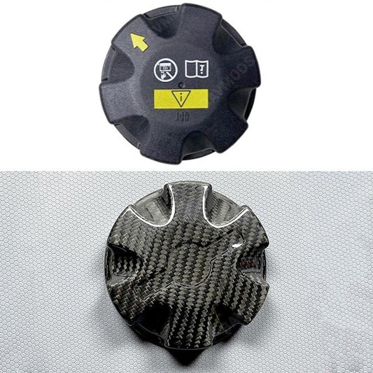 BMW 1 2 3 4 5 7 Series Real Twill Carbon Fiber Expansion Tank Cap Cover | Part No. 17117639020 | E90 E91 E92 E93 F80 F82 E60 E61 E46 E81 E82 E87 E88 M3 M4