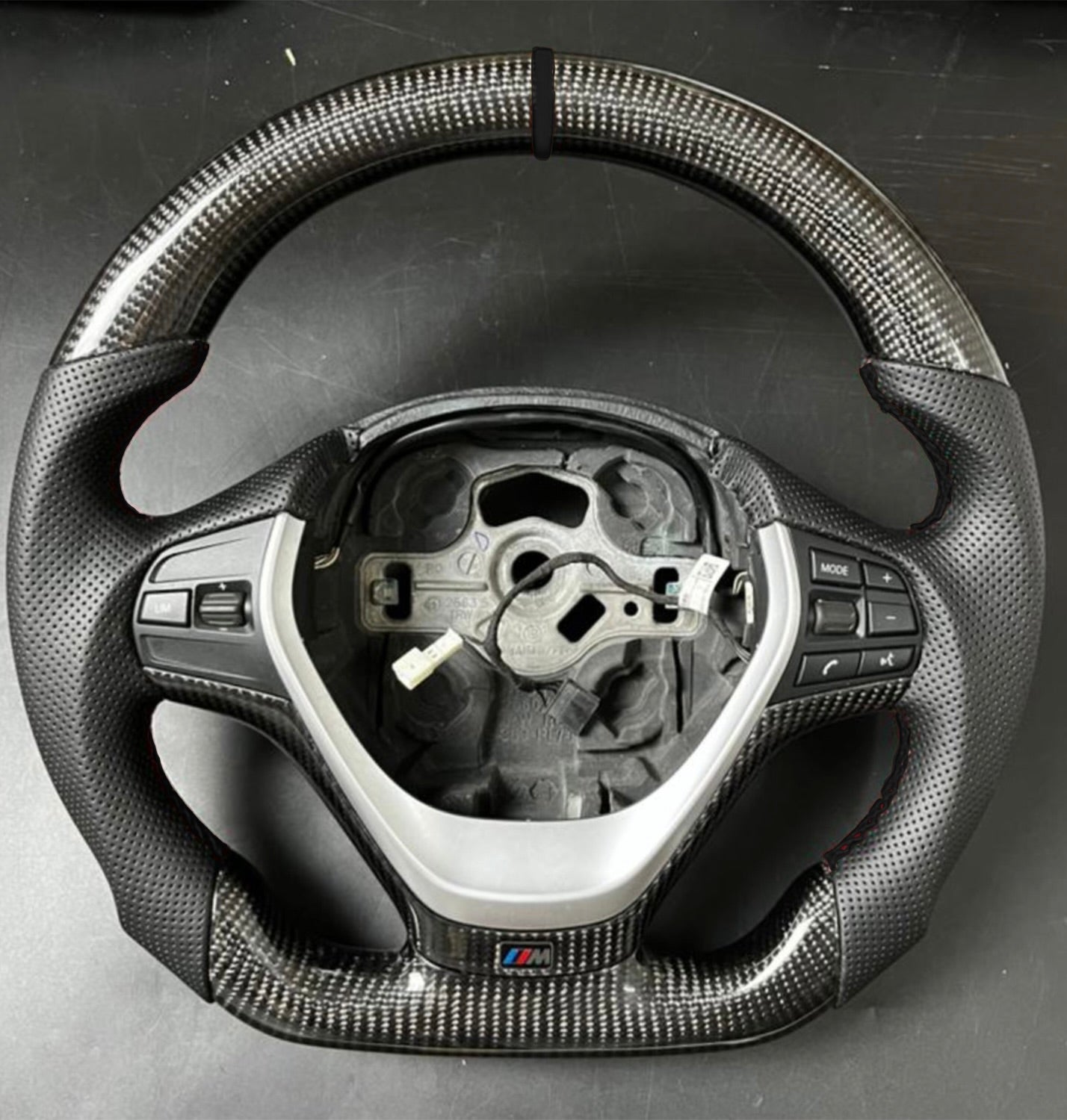 BMW F30 F32 Flat-Bottom Carbon Fiber Steering Wheel (NON-SPORT AIRBAG)