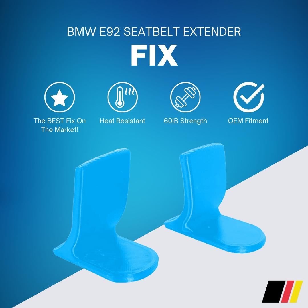BMW E92 Seatbelt Extender Arm Fix Hooks OEM+