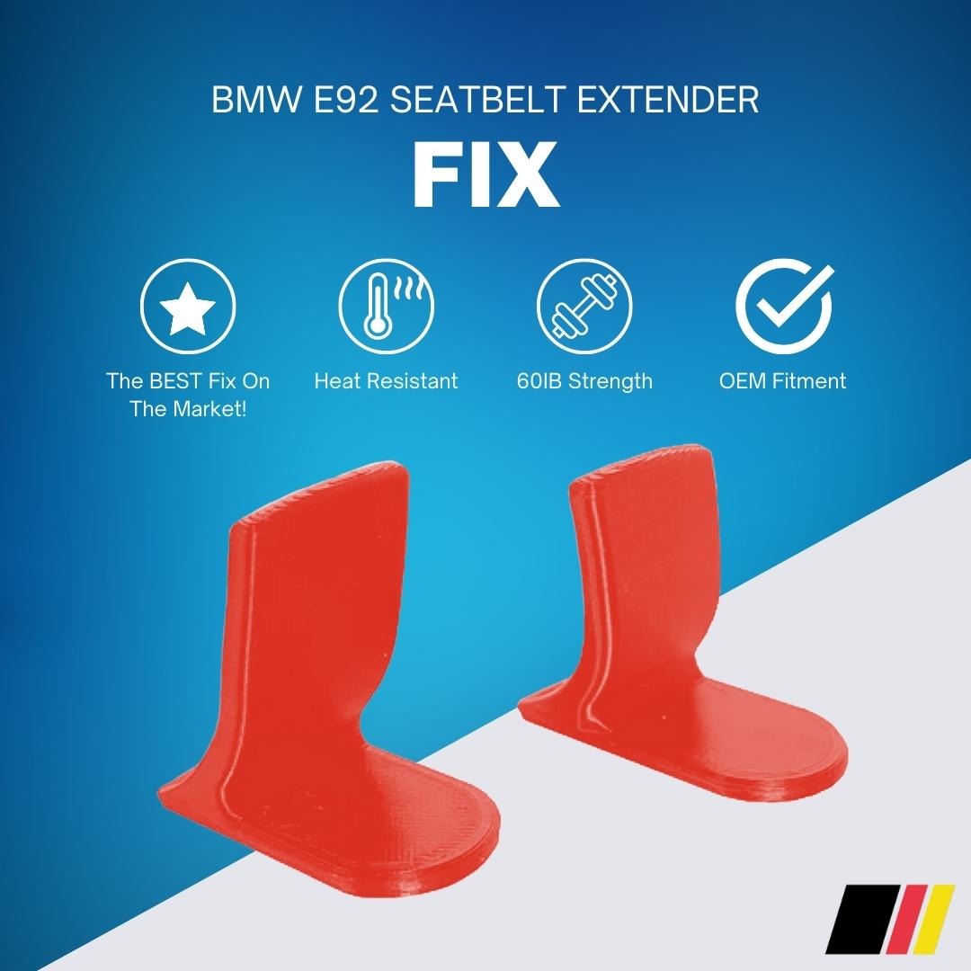 BMW E92 Seatbelt Extender Arm Fix Hooks OEM+